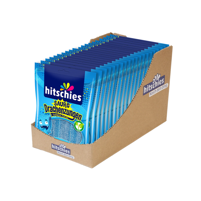 20x Hitschies Saure Drachenzungen Blau 20x125g (2500g)
