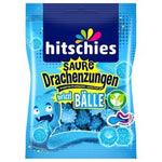 Produktbild anzeigen: 12x Hitschies saure Drachenzungen brizzl Bälle blau (12x100g)
