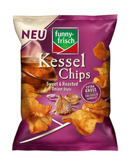 10x Funny-frisch Kessel Chips Sweet&Rost Onion 120g (10x120g)
