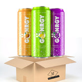 Gönrgy Set Getränk Alle Neuen Sorten Limited Edition By Monte Gönergy Juneberry Jam White Peach Sweet Lemon 3x 500ml Einweg + Sparbude Versandschutzpackung