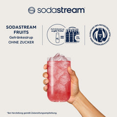 3x SodaStream Sirup Rote Beeren ohne Zucker, 1x Flasche ergibt 9 Liter Fertiggetränk, Sekundenschnell zubereitet und immer frisch (3x440ml)