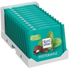 12x Ritter Sport Pfefferminz Tafel 100g (12x100g)