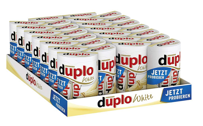 Ferrero duplo White – Schmeckt knusperleicht – 28 Packungen mit je 10 Einzelriegeln (28 x 182 g)