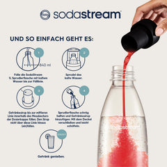 3x SodaStream Sirup Rote Beeren ohne Zucker, 1x Flasche ergibt 9 Liter Fertiggetränk, Sekundenschnell zubereitet und immer frisch (3x440ml)