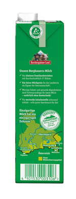 Produktbild anzeigen: 12x Berchtesgadener Land Bergbauern H-Milch 3,5%1l (12x1l)
