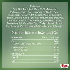 12x Buss Freizeitmacher Traditioneller Grünkohl Eintopf mit Kartoffeln und Mettenden 300g (12x300g)