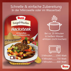 Buss Freizeitmacher Fertiggerichte zum Aufwärmen in Mikrowelle & Topf - Schnell & Einfach Zubereitet - 12 x 300g