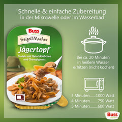 Buss Freizeitmacher Fertiggerichte zum Aufwärmen in Mikrowelle & Topf - Schnell & Einfach Zubereitet - 12 x 300g