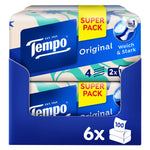 Produktbild anzeigen: Tempo Original Taschentücher Duo-Box - Vorteilspack - 12 Boxen, 100 Tücher pro Box - extra starke, weiche Papiertaschentücher, waschmaschinenfest