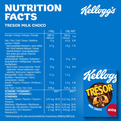 6x Kellogg's Tresor Milk Choco (6 x 410 g) – knusprige Frühstückscerealien mit schmelzender Creme-Füllung mit Milchschokolade – Tresor. Crazy Tasty.