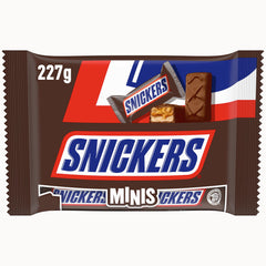 Snickers Minis Schokolade Großpackung, Karamell & Erdnuss Mini Schokoriegel, 227g