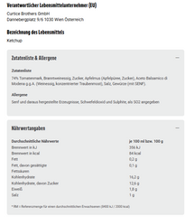 Curtice Brothers Original Ketchup 420ml