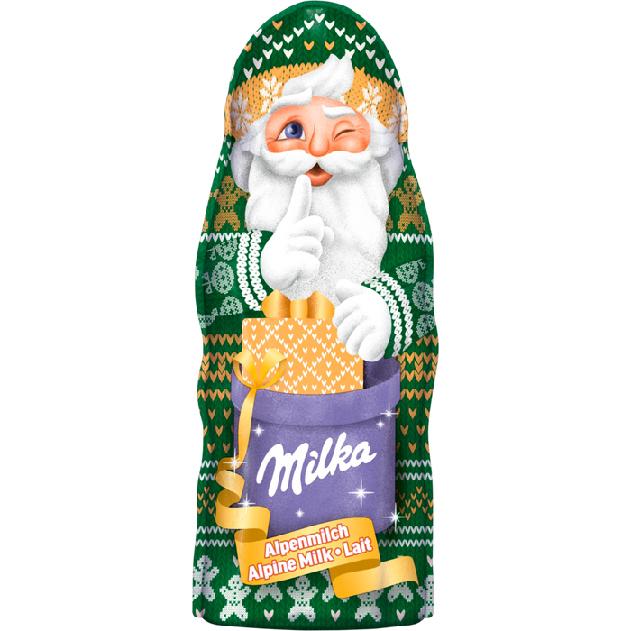 Milka Weihnachtsmann Alpenmilch Design Edition 45g