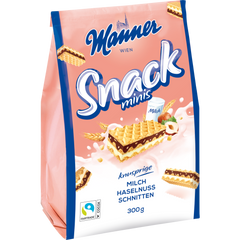 5x Manner Snack Minis Haselnuss (5x300g)