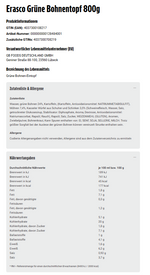 Produktbild anzeigen: Erasco Grüne Bohnen Eintopf 800g