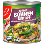 Produktbild anzeigen: 6xGUT&GÜNSTIG Grüne Bohnen Eintopf mit Rauchspeck und Rindfleisch 800g (6x800g)