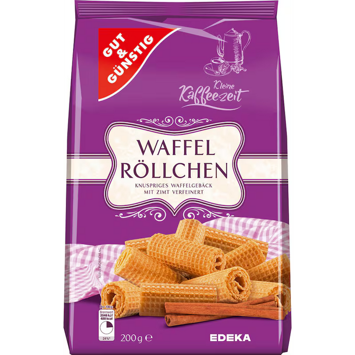 12x GUT&GÜNSTIG Waffelröllchen 200g (12x200g)