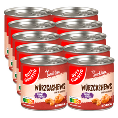 10x GUT&GÜNSTIG WürzCashews pikant gewürzt 150g (10x150g)
