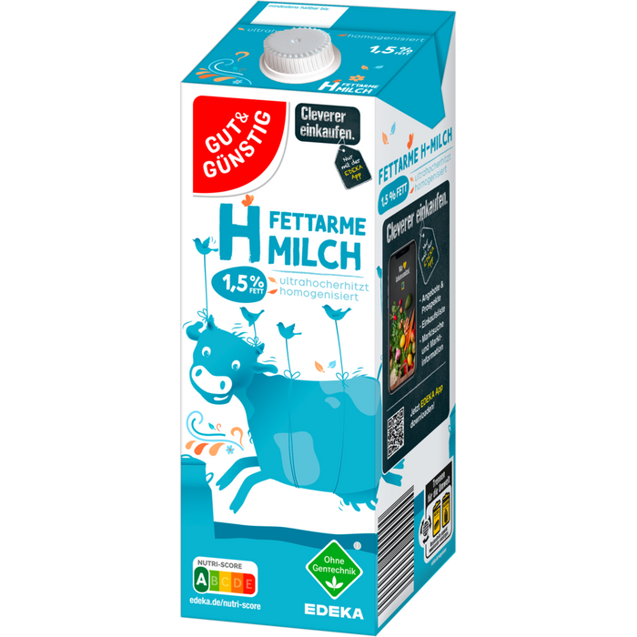 12x GUT&GÜNSTIG H-Milch 1,5% 1l VLOG (12x1L)