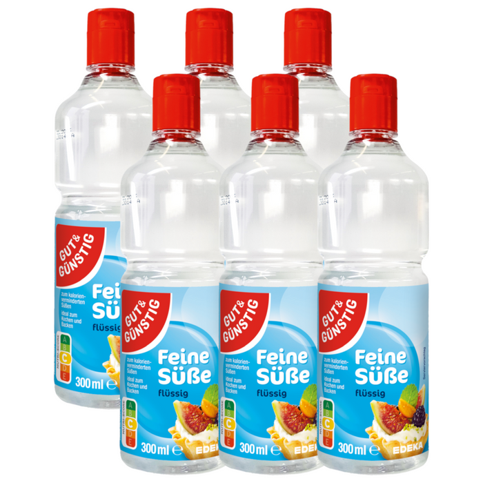 6x GUT&GÜNSTIG Süßstoff flüssig 300ml (6x300ml)
