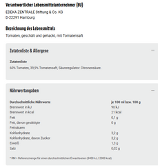 6x GUT&GÜNSTIG Tomaten geschält und gehackt mit Tomatensaft 400g (6x400g)