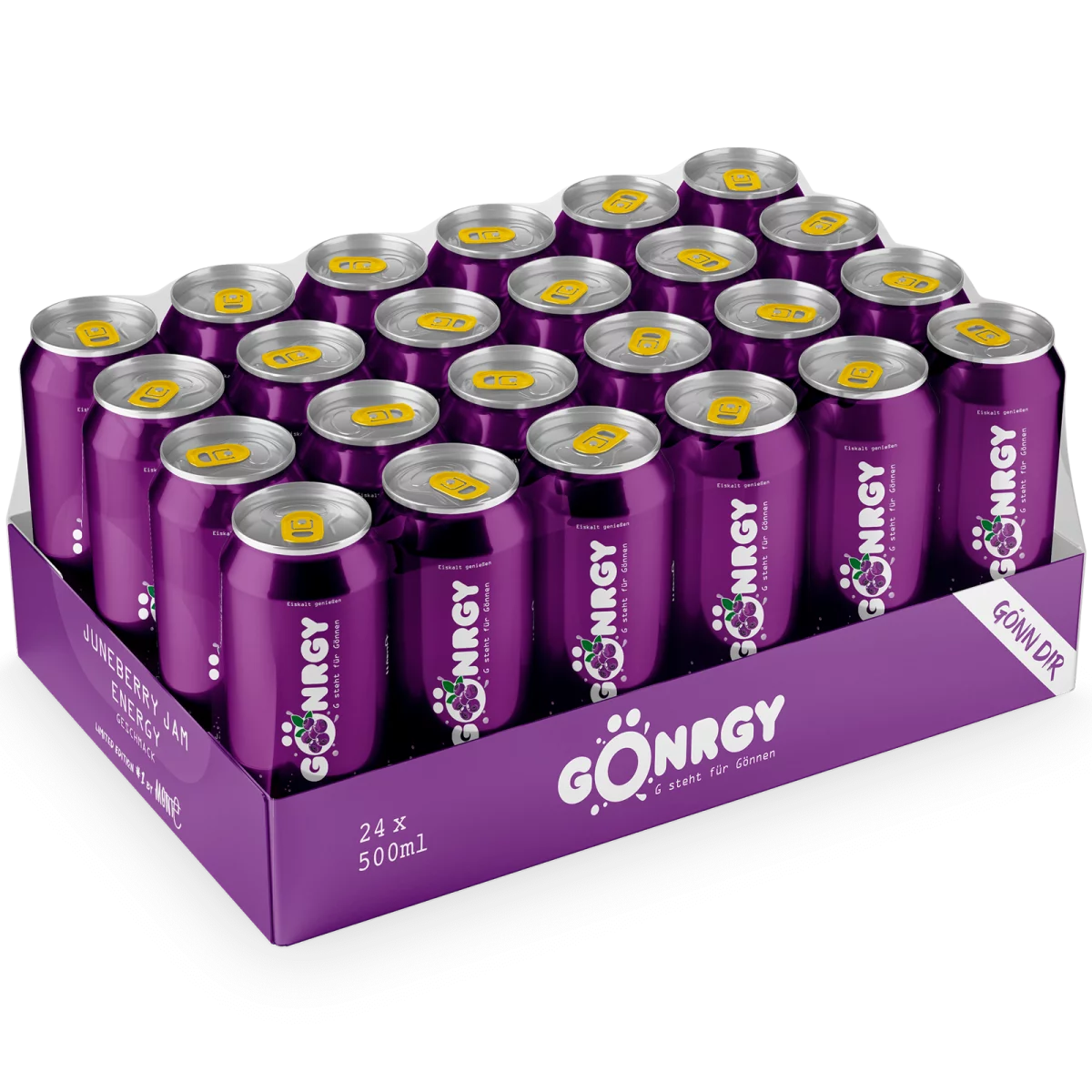 24x Gönrgy Juneberry Jam 24x500ml Einweg Dose DPG