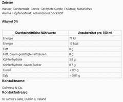 24x Guinness Draught alkoholfrei 0,0% 0,44l DPG (24x0,44l)