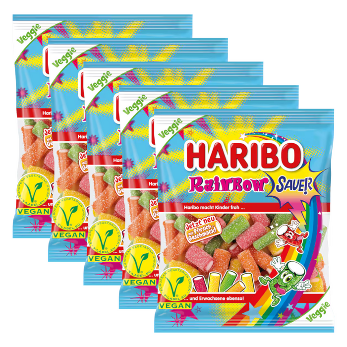 5x Haribo Rainbow Fizz 160g (5x160g)