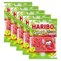 5x Haribo S'ghetti Red sauer Spaghetti Kleinbeutel 85g (5x85g)