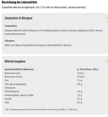 12x Hochwald Eiskaffee 1,5% 1l (12x1l)