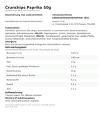 Produktbild anzeigen: Produktinformationen zum Einzelprodukt – Crunchips Paprika 50g