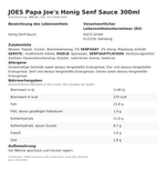 Produktbild anzeigen: Produktinformationen zum Einzelprodukt – Papa Joe's Honig Senf Sauce 300ml
