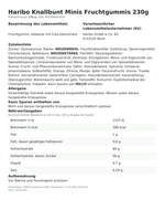 Produktbild anzeigen: Produktinformationen zum Einzelprodukt – Haribo Knallbunt Minis Fruchtgummis 230g