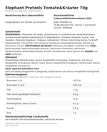 Produktbild anzeigen: Produktinformationen zum Einzelprodukt – Elephant Pretzels Tomate&Kräuter 70g
