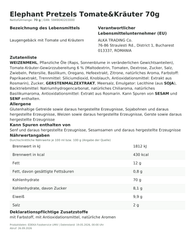 Produktinformationen zum Einzelprodukt – Elephant Pretzels Tomate&Kräuter 70g