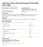 Produktbild anzeigen: Produktinformationen zum Einzelprodukt – Hitschies Saure Drachenzungen Brizzl Bälle blau 100g