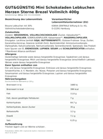Produktbild anzeigen: Produktinformationen zum Einzelprodukt – GUT&GÜNSTIG Mini Schokoladen Lebkuchen Herzen Sterne Brezel Vollmilch 400g
