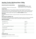 Produktbild anzeigen: Produktinformationen zum Einzelprodukt – Haribo Frohe Weihnachten 300g