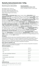 Produktinformationen zum Einzelprodukt – Nutella Adventskalender 528g