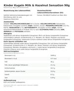 Produktbild anzeigen: Lebensmittelinformationen je Einzelprodukt – Kinder Kugeln Milk & Hazelnut Sensation 90g