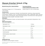 Produktbild anzeigen: Lebensmittelinformationen je Einzelprodukt – Maoam Kracher Grinch 175g