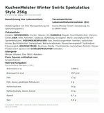 Produktbild anzeigen: Produktinformationen zum Einzelprodukt – KuchenMeister Winter Swirls Spekulatius Style 256g