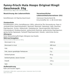 Produktbild anzeigen: Lebensmittelinformationen je Einzelprodukt – funny-frisch Hula Hoops Original Ringli Geschmack 35g