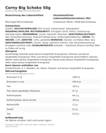 Produktbild anzeigen: Lebensmittelinformationen je Einzelprodukt – Corny Big Schoko 50g