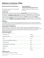 Produktbild anzeigen: Lebensmittelinformationen je Einzelprodukt – Bahlsen Contessa 200g