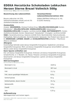 Produktbild anzeigen: Produktinformationen zum Einzelprodukt – EDEKA Herzstücke Schokoladen Lebkuchen Herzen Sterne Brezel Vollmilch 500g