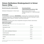 Produktbild anzeigen: Produktinformationen zum Einzelprodukt – Simon Delikatess Rindergulasch in feiner Sauce 500g