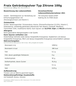 Produktbild anzeigen: Produktinformationen zum Einzelprodukt – Fraix Getränkepulver Typ Zitrone 100g