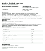 Produktbild anzeigen: Produktinformationen zum Einzelprodukt – Haribo Goldbären 450g