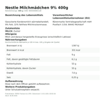 Produktbild anzeigen: Produktinformationen zum Einzelprodukt – Nestle Milchmädchen 9% 400g